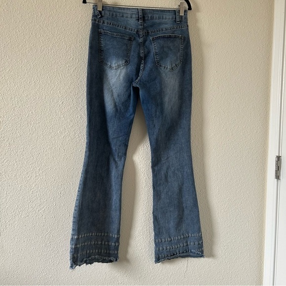 Angels of Difference Women’s Flare Boot cut Jeans Sz 10/30 Blue Stretchy Boho - Picture 6 of 8
